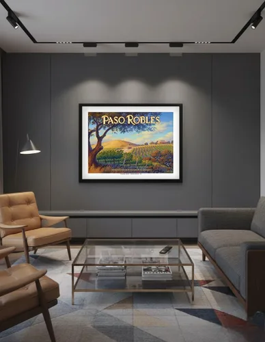 Miniatura 7 de Paso Robles Wineries San Luis Obispo - California Vineyards Wine Country Art por Kerne Erickson - Cartel de metal vintage de 8 x 12 pulgadas