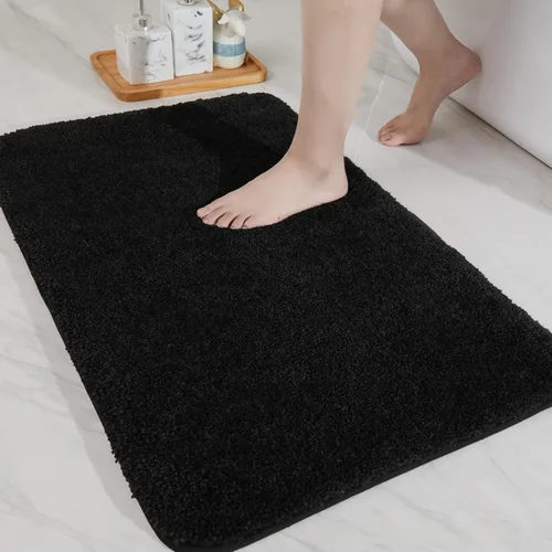 Miniatura 14 de COSY HOMEER Alfombras extra gruesas para el baño, tapetes de baño antideslizantes, tapete de felpa suave, peludo y 100% micro poliéster, tapete