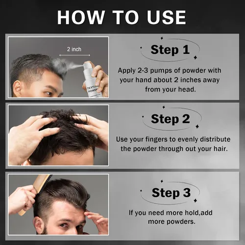 Miniatura 4 de Polvo de peinado para hombres y mujeres, ligero y voluminizador para textura del cabello en aerosol con acabado mate, polvo texturizador