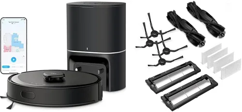 Miniatura 19 de Tapo - Aspiradora y fregona robot con navegación inteligente LiDAR, 5300 Pa máx, tasa de recolección de polvo del 97%+, limpieza personalizable