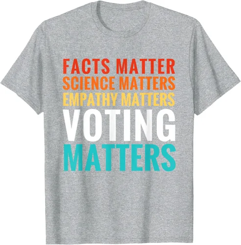 Miniatura 39 de Facts Matter Science Matters Voting Matters - Camiseta demócrata liberal, Negro, S
