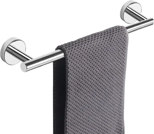 Miniatura 37 de NearMoon - Barra para toallas de baño, soporte de toalla de ducha de acero inoxidable grueso para baño, montado en la pared, longitud total de 12