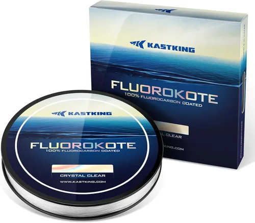 Miniatura 9 de KastKing Fluorokote 100% línea de pesca recubierta de fluorocarbono, líder de fluorocarbono, claridad extrema, hundimiento rápido, resistente a