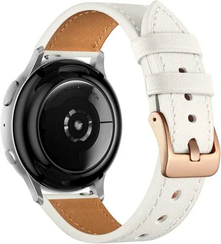 GEAK Correas de cuero compatibles con Samsung Galaxy Watch 7 40mm 44mm, Galaxy Watch 4 6 5 44mm 40mm, Galaxy Watch Active 2 40mm 44mm, Correa de