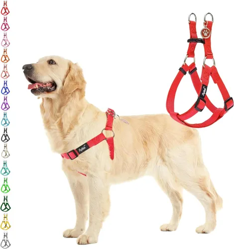 Miniatura 70 de PUPTECK arnés para perro para no jalar, reflejante, ajustable, básico, de nailon, chaleco para cachorro, para caminar al aire libre con etiqueta