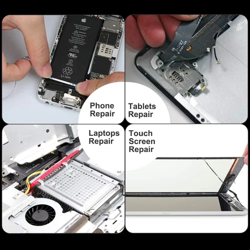 Miniatura 4 de Kaisiking Cinta adhesiva de 1 mm x 50 m para reparación de pantallas LCD de teléfonos, cinta adhesiva con 1 pinza para teléfonos móviles, iPad