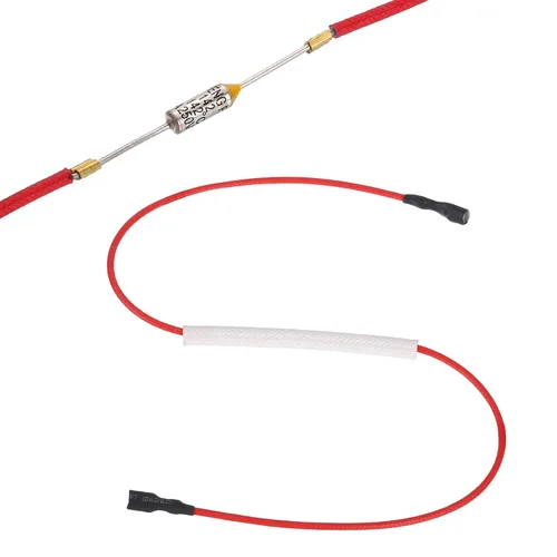 Miniatura 8 de MECCANIXITY Fusible de temperatura universal para olla arrocera, 168.8 °F 10 A 250 V Fusible térmico de metal con ambos terminales de fibra
