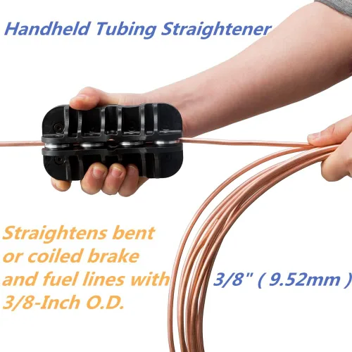 Miniatura 2 de Qiilu Enderezadora de tubos de mano, línea de freno de 3/8 pulgadas, mejor agarre, portátil, universal, para líneas de sistema de combustible
