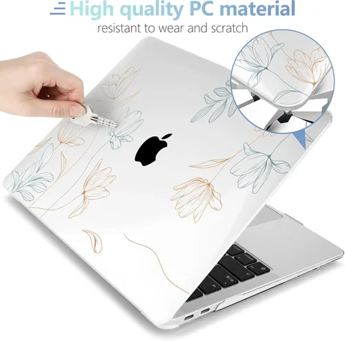 Miniatura 3 de MEEgoodo para MacBook Air de 13.3 pulgadas, funda 2021 2020 2019 2018 A2337 M1 A2179 A1932, carcasa transparente para MacBook Air M1, carcasa dura