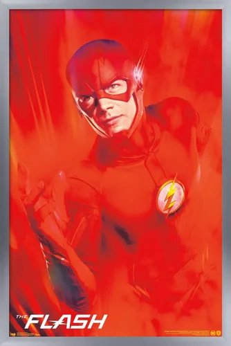 Miniatura 11 de Trends International DC Comics TV - The Flash - Póster de pared de arte clave, 14.725 x 22.375 pulgadas, versión enmarcada de madera de granero