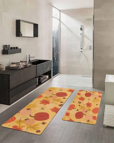 Miniatura 2 de Tapete de baño de calabaza para bañera, antideslizante, de secado rápido y absorbente, de tierra de diatomeas, tapete de cocina, tapete de cocina