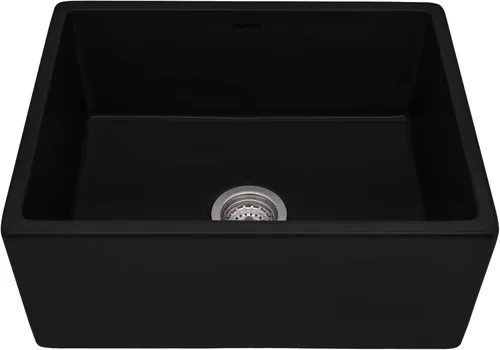 Miniatura 10 de Ruvati RVL2100BK - Fregadero de cocina reversible con delantal frontal de 30 x 20 pulgadas, color negro brillante
