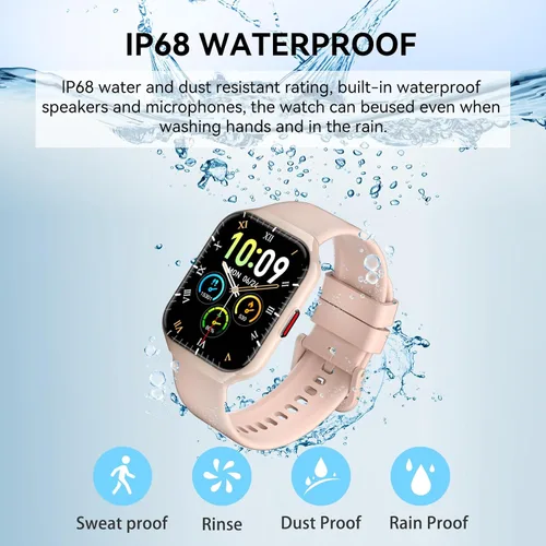Miniatura 6 de Reloj inteligente, relojes inteligentes HD de 1.96 pulgadas para hombres y mujeres, (responder/hacer llamadas), reloj de fitness impermeable IP68