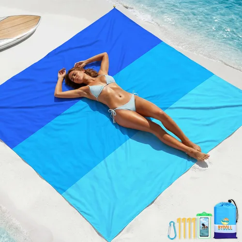 Miniatura 8 de BYDOLL Manta de playa impermeable y de gran