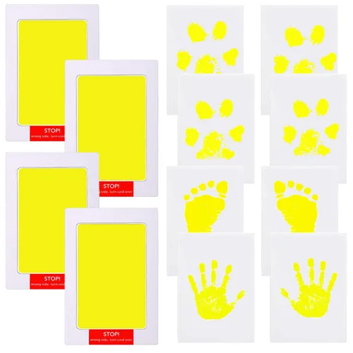 Miniatura 15 de Kit de huellas y manos sin tinta, almohadilla de tinta Clean Touch para bebé recién nacido, kit de huellas de mascotas
