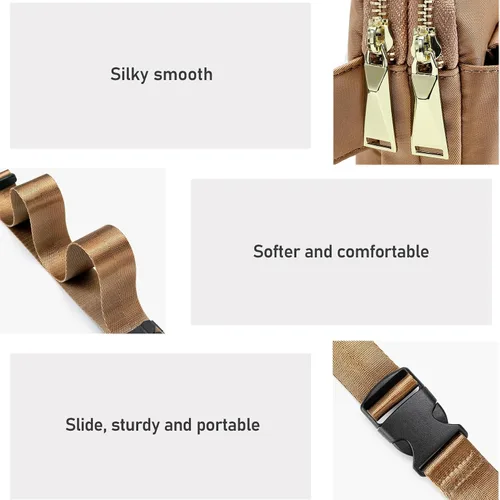 Miniatura 23 de ZORFIN Riñonera para mujeres y hombres, riñonera de moda con correa ajustable para exteriores, entrenamiento, viajes, casual, correr, senderismo