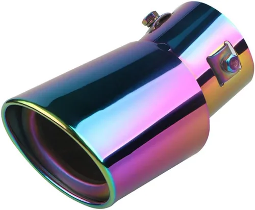 Tubos de punta de silenciador de escape de coche de acero inoxidable de tipo curvo universal atornillado para tubos de 1.5 a 2.1 pulgadas de diámetro