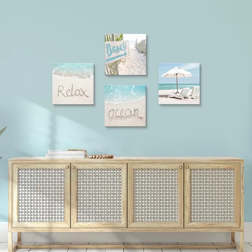 Miniatura 3 de the stream design Lienzo decorativo para pared de playa oceánica: imagen costera impresión de paisaje marino de verano, obra de arte relajante