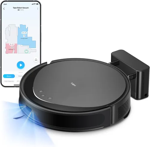 Miniatura 15 de Tapo - Aspiradora y fregona robot con navegación inteligente LiDAR, 5300 Pa máx, tasa de recolección de polvo del 97%+, limpieza personalizable