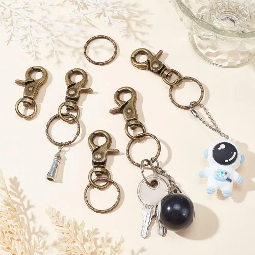 Miniatura 3 de Pandahall Elite Acero Inoxidable 304 clave Cadena compnents Clasp 28 x 2.7 mm Anillos conclusiones 5pcs/bolsa