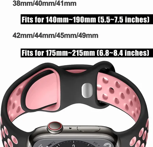 Miniatura 6 de Correa deportiva para correas de Apple Watch de 1.811 in 1.654 in 1.772 in 1.614 in 1.732 in 1.575 in 1.496 in Ultra/2 1.929 in para mujeres