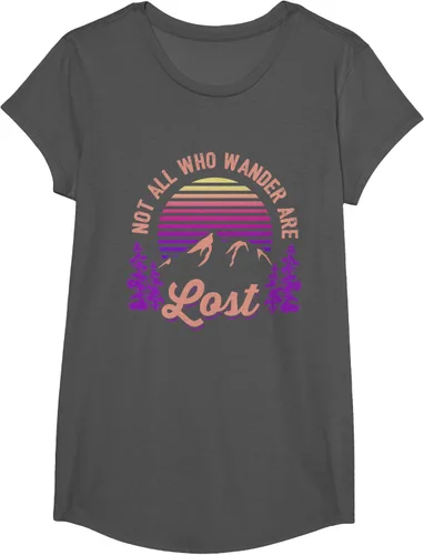 Miniatura 32 de Not All Who Wander Are Lost Vintage Mountains - Camiseta de senderismo, Negro, S