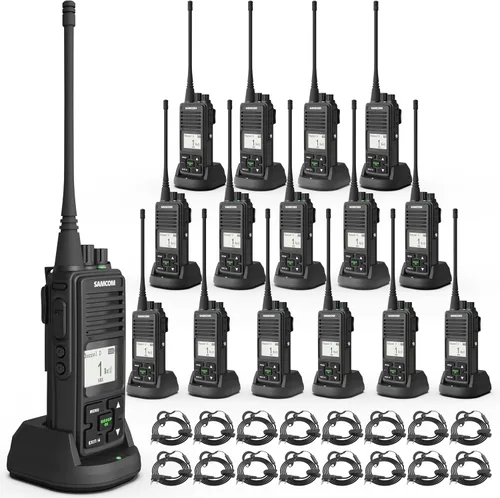 Miniatura 8 de SAMCOM Radios bidireccionales de 3000 mAh de largo alcance recargables de alta potencia, walkie talkies para adultos, radios comerciales
