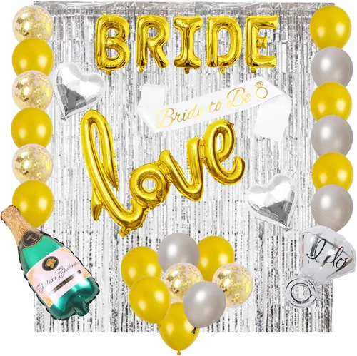 Miniatura 5 de Bachelorettesy Kit de decoración de despedida de soltera de 28 piezas para novia, decoración de despedida de soltera, fiesta de compromiso, globos