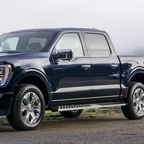 Miniatura 4 de Estribos Laterales de 6.3 Pulgadas Compatibles con Ford F150 F-150 SuperCrew Cab 2015-2023 Puertas de Tamaño Completo con 6 Soportes