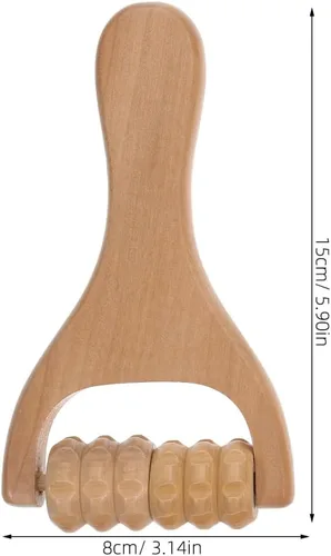 Miniatura 2 de LALAFINA 4 rodillos masajeadores de madera, rodillos de cuentas de mano, herramienta de masaje de acupresión linfática para hombres y mujeres, pies