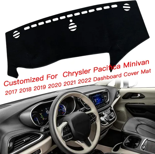 Miniatura 3 de Cubierta de tapete para salpicadero, consola central interior personalizada compatible con Chrysler Pacifica Minivan 2017, 2018, 2019, 2020, 2021