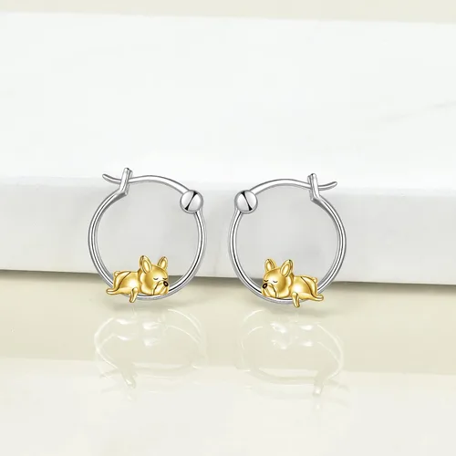 Miniatura 46 de VONALA Bonitos aretes de aro de plata de ley 925, regalos de cumpleaños para mujer