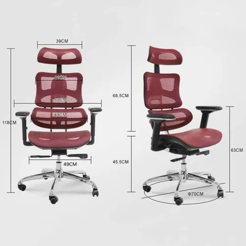 Miniatura 3 de Silla de oficina, silla de oficina, silla de malla ergonómica, silla de computadora, silla de escritorio, silla de respaldo alto, con reposacabezas