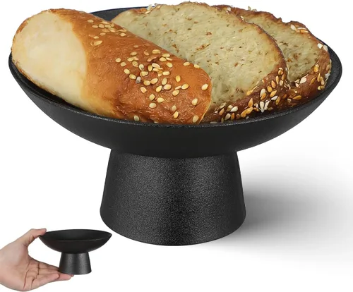 Cabilock Bandeja de frutas de cerámica con patas altas para frutero decorativo para encimera de cocina, ideal para fiestas, aperitivos, postres,