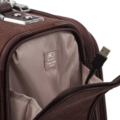 Miniatura 8 de Travelpro Platinum Elite - Rollaboard extensible de 22 pulgadas, Bordeaux, Platinum Elite Softside - Equipaje vertical expandible