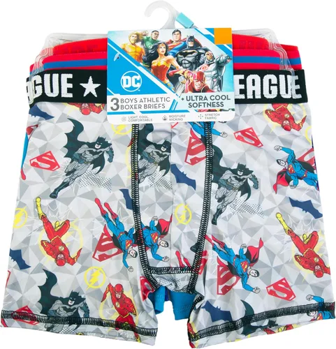 Miniatura 5 de DC Comics Calzoncillos bóxer de superhéroe para niño con Batman, Flash, Superman y más, tallas 4, 6, 8, 10, 12