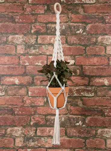 Miniatura 2 de SOLID OAK MACRAME PLNT HNGR KT 4 TWISTS