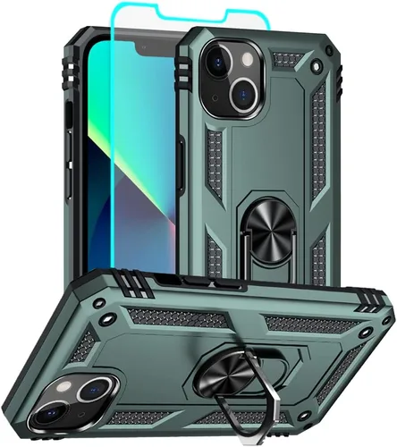 Miniatura 28 de Funda para iPhone 13, iPhone 13, [grado militar de 16 pies probada en caídas], anillo protector a prueba de golpes para iPhone 13, azul