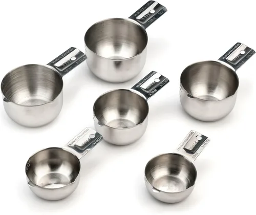 Miniatura 2 de Hudson Essentials Juego de tazas medidoras de acero inoxidable (Juego de 6 piezas)