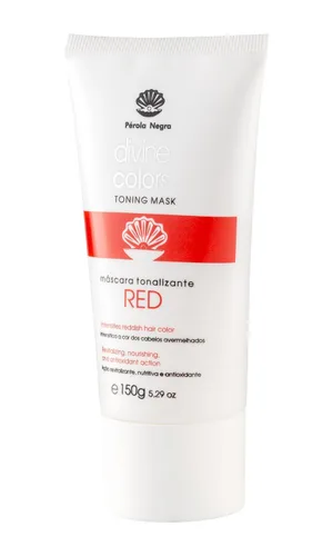 Miniatura 2 de Pérola Negra Divine Colors - Máscara tonificante roja, intensifica el color del cabello rojizo, acción revitalizante, nutritiva y antioxidante, 5.29