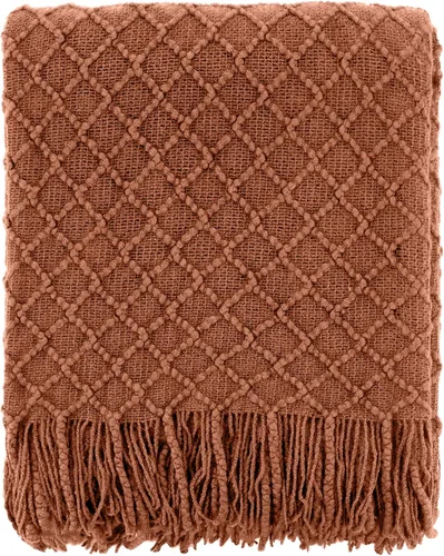 Miniatura 13 de CREVENT Manta de punto bohemio de granja para sofá, silla, cama, decoración del hogar, suave, cálida, acogedora, ligera para primavera, verano