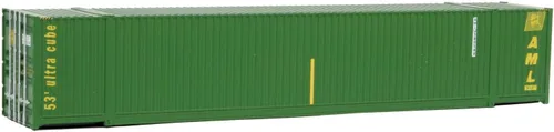 Miniatura 2 de Walthers SceneMaster HO Modelo a escala de Alaska Marine Lines (verde, amarillo) 53' Singamas Corrugado Side Container