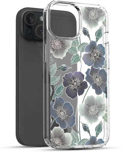 Miniatura 3 de RANZ Funda para iPhone 15, serie antiarañazos, a prueba de golpes, transparente de policarbonato duro + funda protectora de TPU para iPhone 15