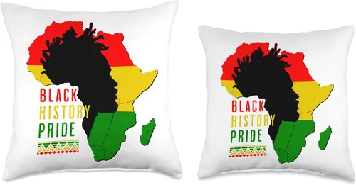 Miniatura 3 de Black History Afro American Pride Male Retro Vintage Throw Pillow