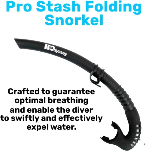 Miniatura 6 de H2Odyssey Pro Stash - Snorkel plegable con válvula de purga - Material de silicona sin equipo de buceo