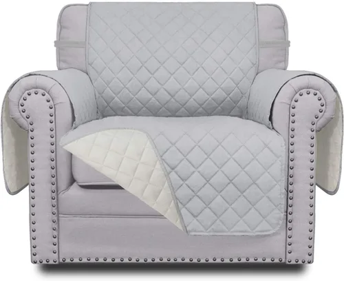 Miniatura 246 de Easy-Going - Funda para sofá, futón y sillón sin reposabrazos, reversible, resistente al agua, para mascotas y niños (azul oscuro/azul claro)