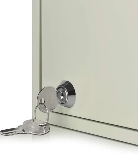 Miniatura 5 de Acrimet Armario de 96 llaves con cerradura, organizador de llaves de madera para montaje en pared, caja de almacenamiento de llaves de seguridad