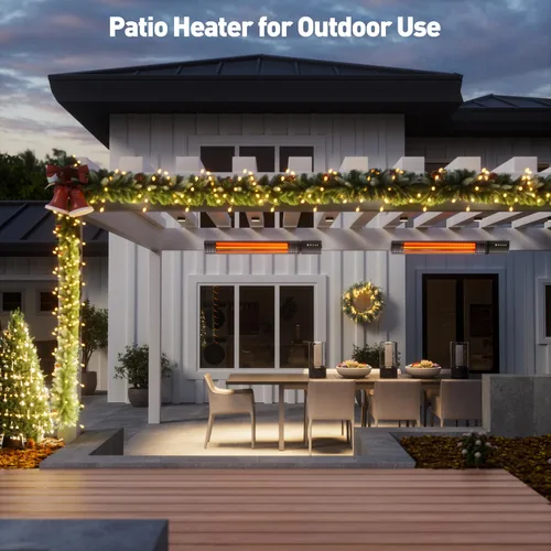 Miniatura 2 de Calentador eléctrico de techo para exteriores, control Wifi, para colgar en la pared, patio colgante de 1500 W, infrarrojo, 9 niveles de calor