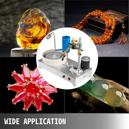 Miniatura 9 de Dzhot51 Gem faceting máquina pulidora joyería herramienta Jade Flat Grinder 110V-240V 120W (manipulador de pantalla digital)
