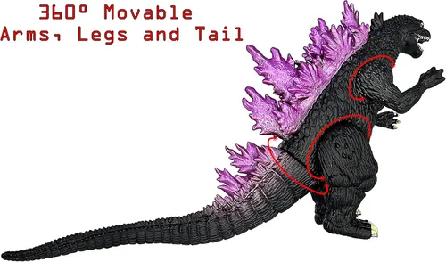 Miniatura 5 de TwCare Figura de acción de juguete de Godzilla: Rey de los monstruos, serie de película de 2020 con articulaciones móviles de vinilo suave, bolsa